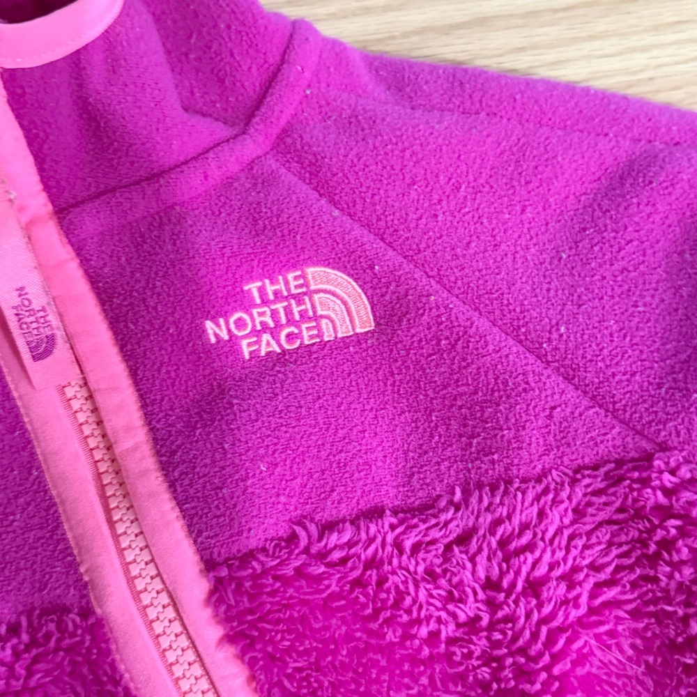 ❄️ The North Face Fuchsia One Piece Fleece Foot & Hand Cuffs - Picture 2 of 6